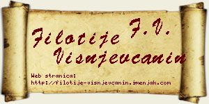 Filotije Višnjevčanin vizit kartica